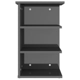 Side Cabinet High Gloss Grey 35x35x55 cm Engineered Wood - Rear View