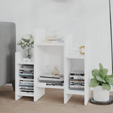 Side Cabinet White 60x26x60 cm Engineered Wood - Side View