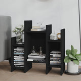 Side Cabinet Black 60x26x60 cm Engineered Wood - Side View