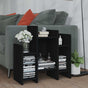 Side Cabinet Black 60x26x60 cm Engineered Wood