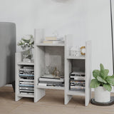 Side Cabinet Concrete Grey 60x26x60 cm Engineered Wood - Side View