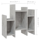 Side Cabinet Concrete Grey 60x26x60 cm Engineered Wood - Close-Up Angle