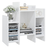 Side Cabinet High Gloss White 60x26x60 cm Engineered Wood - Top-Down View