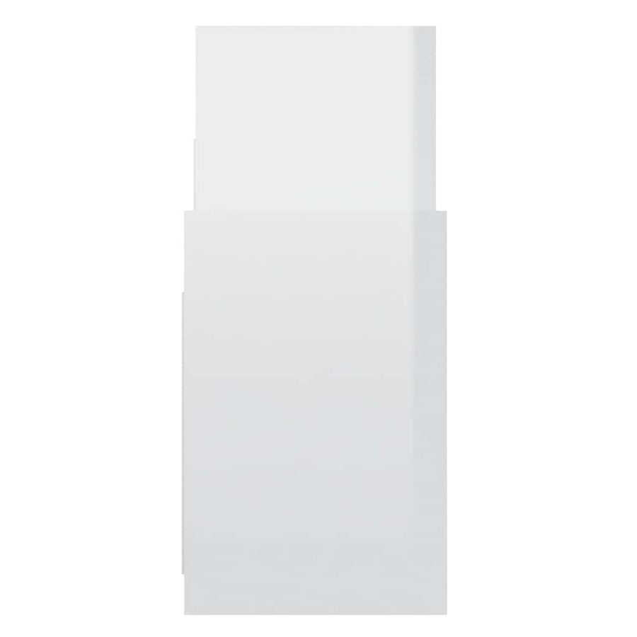 Side Cabinet High Gloss White 60x26x60 cm Engineered Wood