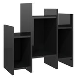 Side Cabinet High Gloss Black 60x26x60 cm Engineered Wood - Front View