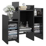 Side Cabinet High Gloss Black 60x26x60 cm Engineered Wood - Top-Down View