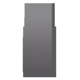 Side Cabinet High Gloss Grey 60x26x60 cm Engineered Wood - Rear View