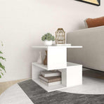 Side Table White 40x40x40 cm Engineered Wood