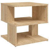 Side Table Sonoma Oak 40x40x40 cm Engineered Wood - Front View