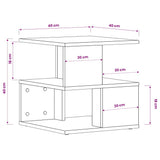 Side Table Sonoma Oak 40x40x40 cm Engineered Wood - Close-Up Angle