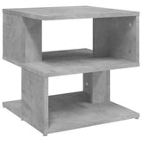 Side Table Concrete Grey 40x40x40 cm Engineered Wood - Front View