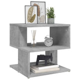Side Table Concrete Grey 40x40x40 cm Engineered Wood - Side View