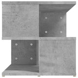 Side Table Concrete Grey 40x40x40 cm Engineered Wood - 45-Degree Angle