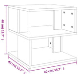 Side Table Concrete Grey 40x40x40 cm Engineered Wood - Close-Up Angle