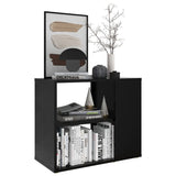 Side Cabinet Black 60x30x50 cm Engineered Wood - Side View