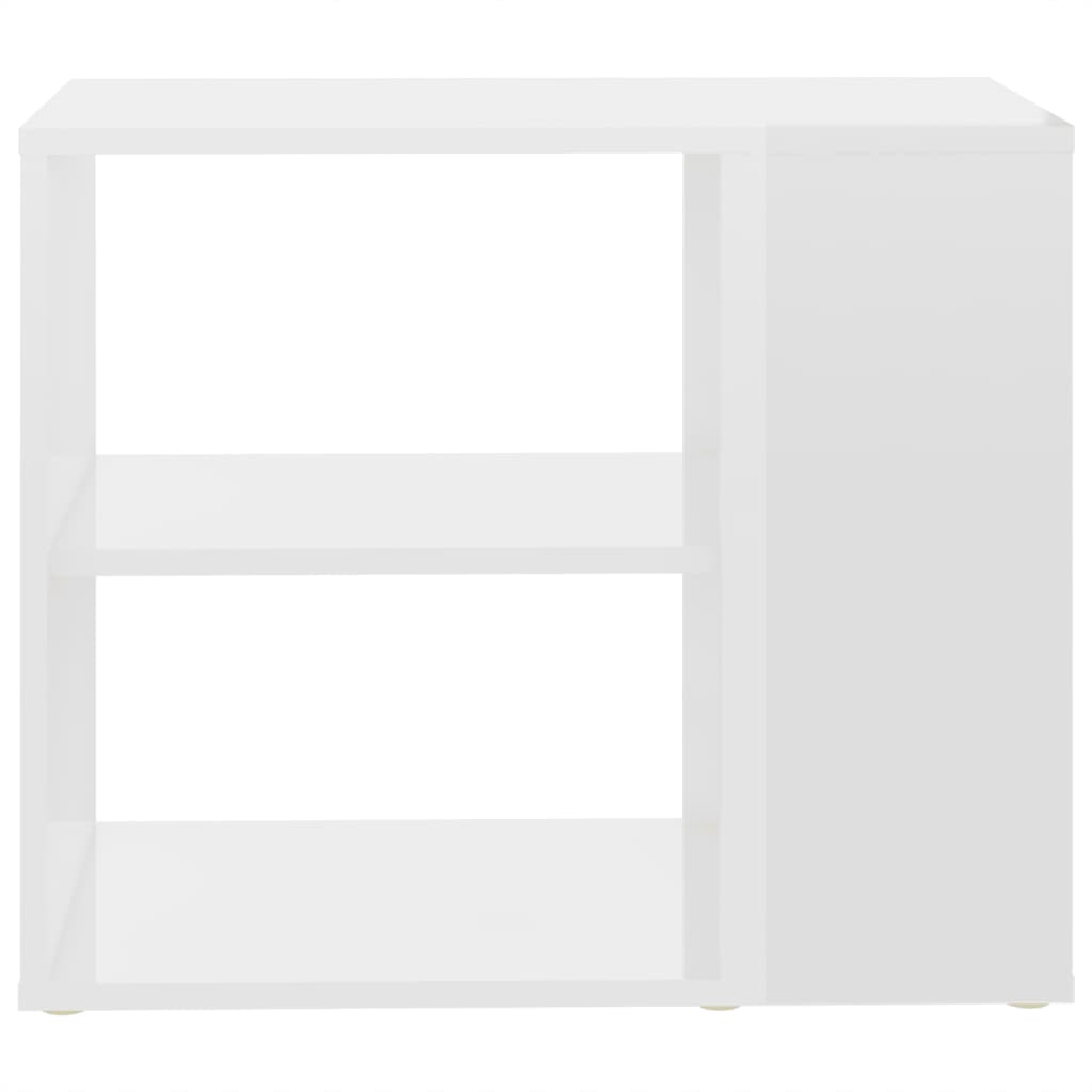 Side Cabinet High Gloss White 60x30x50 cm Engineered Wood