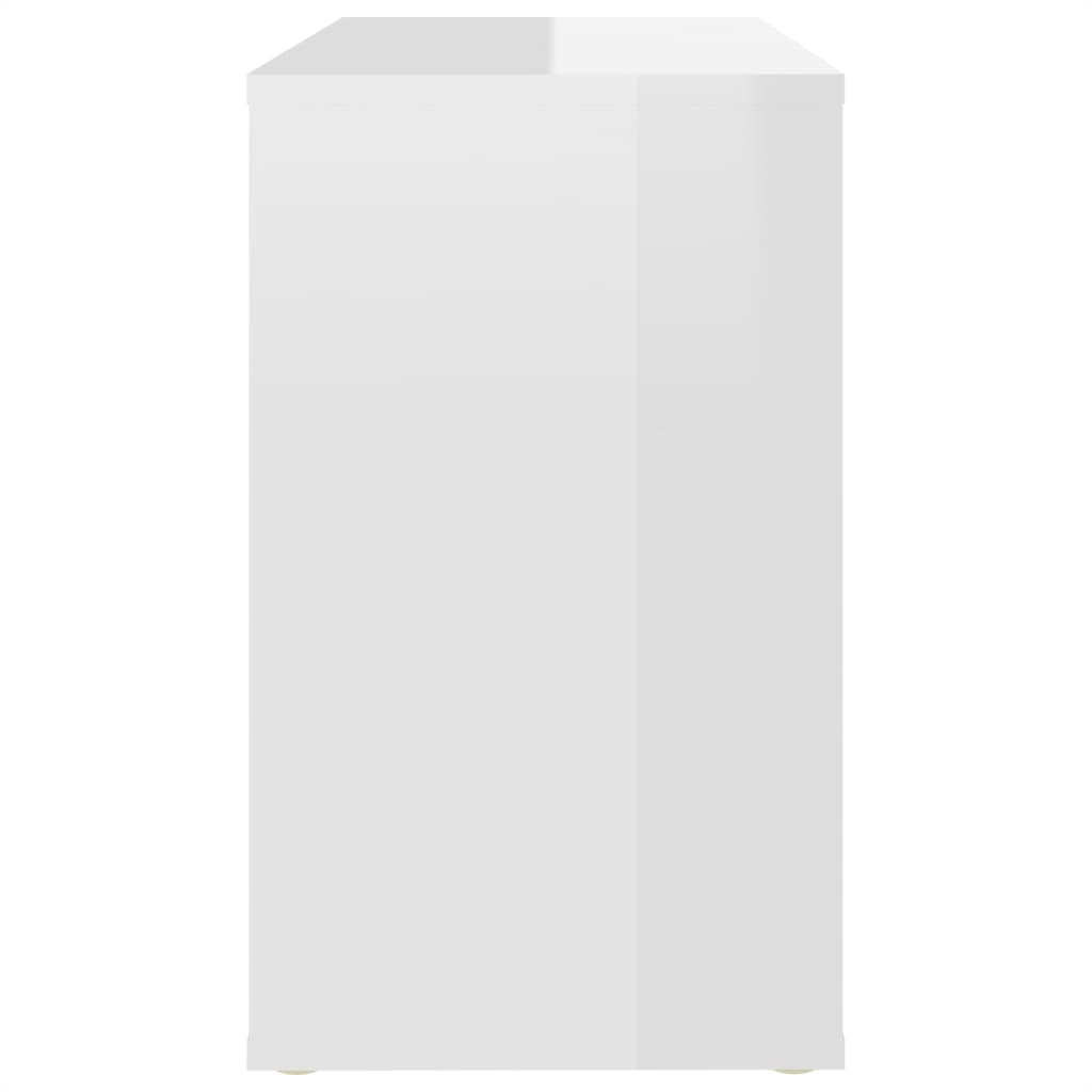 Side Cabinet High Gloss White 60x30x50 cm Engineered Wood