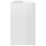 Side Cabinet High Gloss White 60x30x50 cm Engineered Wood - 45-Degree Angle