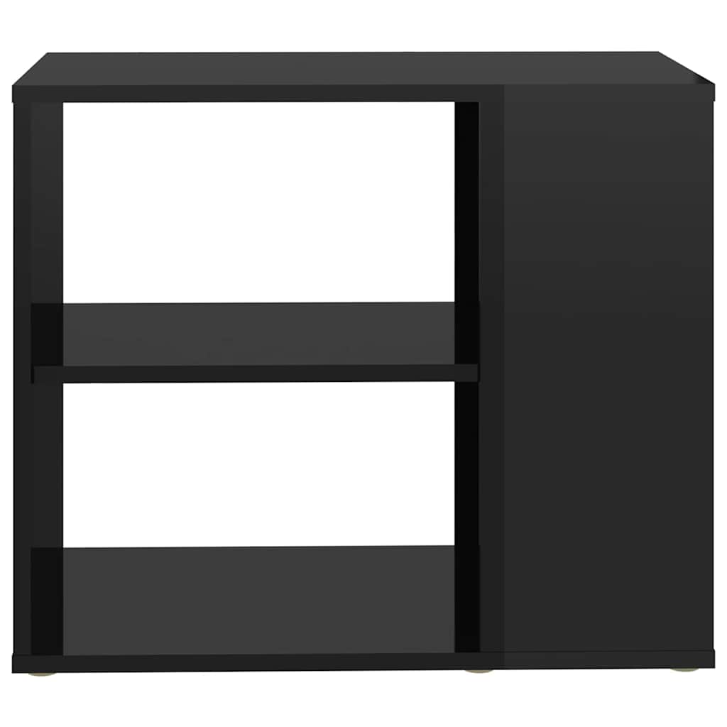 Side Cabinet High Gloss Black 60x30x50 cm Engineered Wood