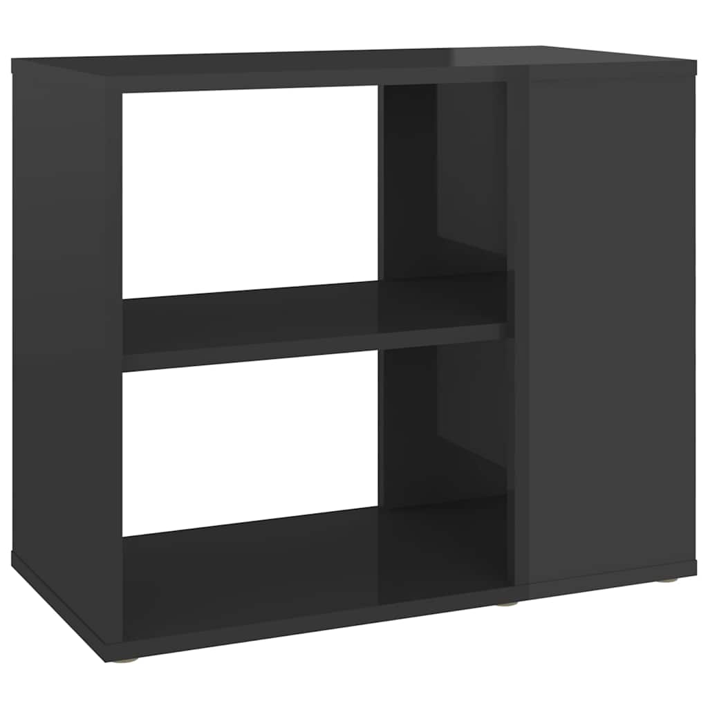 Side Cabinet High Gloss Grey 60x30x50 cm Engineered Wood