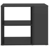 Side Cabinet High Gloss Grey 60x30x50 cm Engineered Wood - Top-Down View