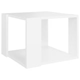 Coffee Table White 40x40x30 cm Engineered Wood - Front View