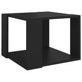 Coffee Table Black 40x40x30 cm Engineered Wood - Front View