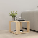 Coffee Table Sonoma Oak 40x40x30 cm Engineered Wood - Side View