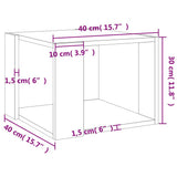 Coffee Table Concrete Grey 40x40x30 cm Engineered Wood - Low Angle