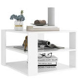 Coffee Table White 60x60x40 cm Engineered Wood