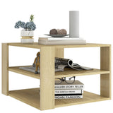 Coffee Table Sonoma Oak 60x60x40 cm Engineered Wood - Side View