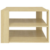 Coffee Table Sonoma Oak 60x60x40 cm Engineered Wood - Top-Down View