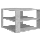 Coffee Table Concrete Grey 60x60x40 cm Engineered Wood - Front View