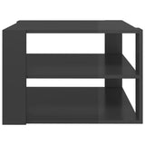 Coffee Table High Gloss Grey 60x60x40 cm Engineered Wood