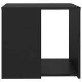 Side Table Black 50x50x45 cm Engineered Wood - Top-Down View