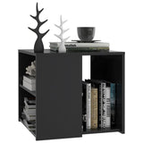 Side Table Grey 50x50x45 cm Engineered Wood - Side View