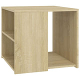 Side Table Sonoma Oak 50x50x45 cm Engineered Wood - Front View