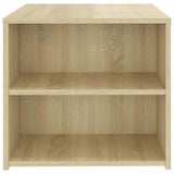 Side Table Sonoma Oak 50x50x45 cm Engineered Wood - 45-Degree Angle