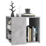 Side Table Concrete Grey 50x50x45 cm Engineered Wood - Side View