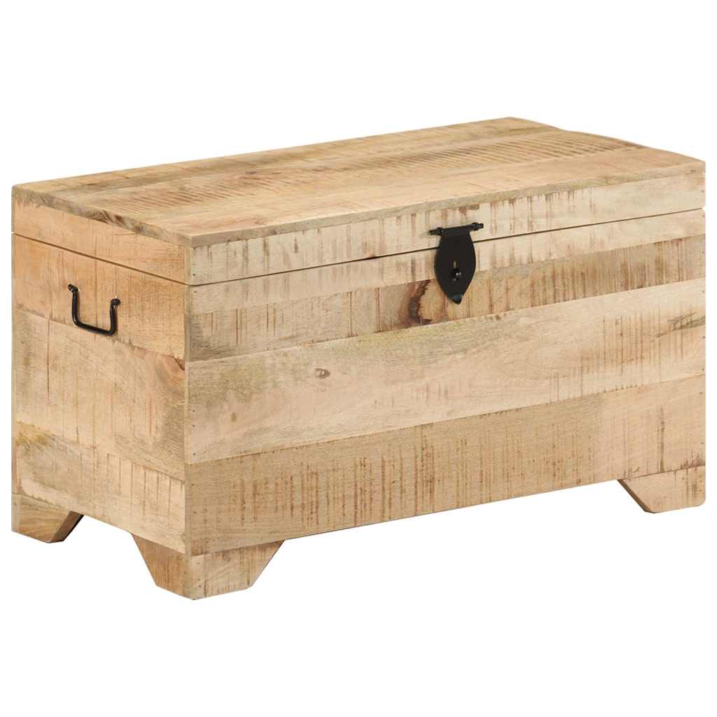 Storage Chest Solid Rough Mango Wood