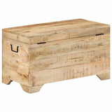 Storage Chest Solid Rough Mango Wood - Side View