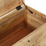 Storage Chest Solid Rough Mango Wood - Extra Image