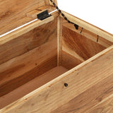 Storage Chest Solid Acacia Wood - 45-Degree Angle