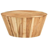 Coffee Table Ø65x31 cm Solid Acacia Wood - Front View
