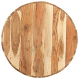 Coffee Table Ø65x31 cm Solid Acacia Wood - Side View