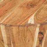 Coffee Table Ø65x31 cm Solid Acacia Wood - Rear View