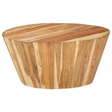 Coffee Table Ø65x31 cm Solid Acacia Wood - Low Angle