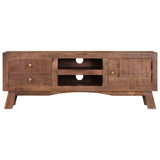 TV Cabinet 110x30x40 cm Rough Mango Wood - Top-Down View