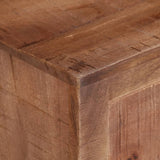 TV Cabinet 110x30x40 cm Rough Mango Wood - Rear View