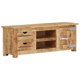 TV Cabinet 110x30x40 cm Rough Mango Wood